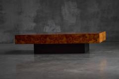 Willy Rizzo Burlwood Coffee Table in the Style of Willy Rizzo Italy 1970s - 4452060