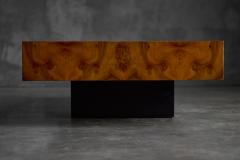 Willy Rizzo Burlwood Coffee Table in the Style of Willy Rizzo Italy 1970s - 4452061