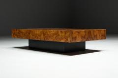 Willy Rizzo Burlwood Coffee Table in the Style of Willy Rizzo Italy 1970s - 4452062