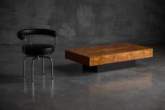 Willy Rizzo Burlwood Coffee Table in the Style of Willy Rizzo Italy 1970s - 4452064