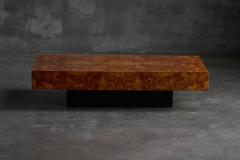 Willy Rizzo Burlwood Coffee Table in the Style of Willy Rizzo Italy 1970s - 4452067
