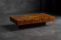 Willy Rizzo Burlwood Coffee Table in the Style of Willy Rizzo Italy 1970s - 4452068