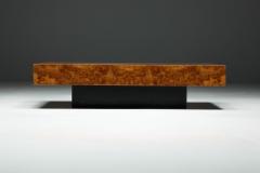 Willy Rizzo Burlwood Coffee Table in the Style of Willy Rizzo Italy 1970s - 4452069