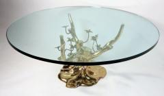 Willy Rizzo Cast Brass Coffee Table Willy Daro Style Belgium 1970s - 2977142