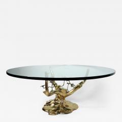 Willy Rizzo Cast Brass Coffee Table Willy Daro Style Belgium 1970s - 2980154
