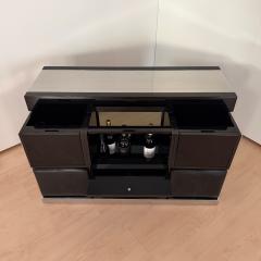 Willy Rizzo Convertible Bar Black Lacquer Chrome Leather Italy circa 1970 - 4573012
