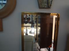 Willy Rizzo Italian Modern Brass Beveled Mirror - 4265296
