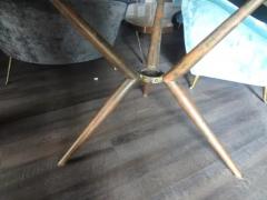 Willy Rizzo Italian Modern Brass Tripod Center Table With Glass Top - 3649835