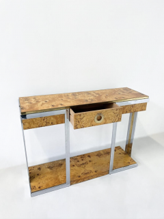 Willy Rizzo Mid Century Modern Console With Mirror in the style of Willy Rizzo 1970s - 3320114