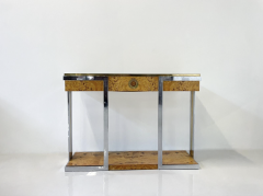Willy Rizzo Mid Century Modern Console With Mirror in the style of Willy Rizzo 1970s - 3320115