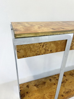 Willy Rizzo Mid Century Modern Console With Mirror in the style of Willy Rizzo 1970s - 3320117