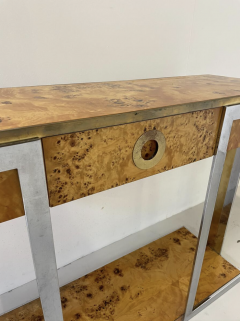 Willy Rizzo Mid Century Modern Console With Mirror in the style of Willy Rizzo 1970s - 3320118
