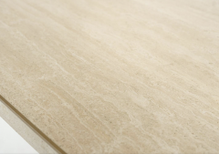 Willy Rizzo Mid Century Modern Travertine Dining Table by Willy Rizzo 1970s - 4524880