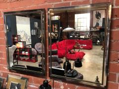 Willy Rizzo Pair of Brass and Chrome Mirrors by Willy Rizzo Italy 1970s - 683749