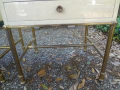 Willy Rizzo Pair of Italian Modern Brass and Lacquered Tables Attributed to Willy Rizzo - 4505672