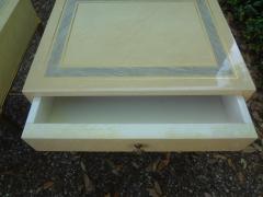 Willy Rizzo Pair of Italian Modern Brass and Lacquered Tables Attributed to Willy Rizzo - 4505702