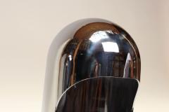 Willy Rizzo Pair of Italian Modern Space Age Sculptural Chrome Helmet Table Lamps - 4738298