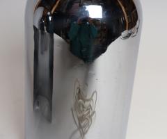 Willy Rizzo Pair of Italian Modern Space Age Sculptural Chrome Helmet Table Lamps - 4738300