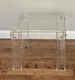 Willy Rizzo Rare French Prototype Mid Century Modern Coffee or End Table in Lucite Glass - 3704658