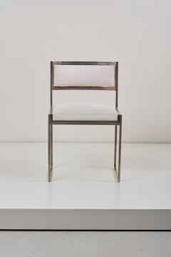 Willy Rizzo Set of 6 Dining Chairs in Brass Gold and Chrome by Willy Rizzo - 935519