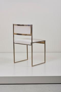 Willy Rizzo Set of 6 Dining Chairs in Brass Gold and Chrome by Willy Rizzo - 935522