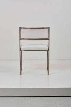 Willy Rizzo Set of 6 Dining Chairs in Brass Gold and Chrome by Willy Rizzo - 935523