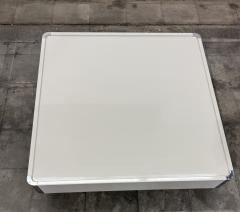 Willy Rizzo White Lacquer Coffee Table Attributed to Willy Rizzo - 4786071