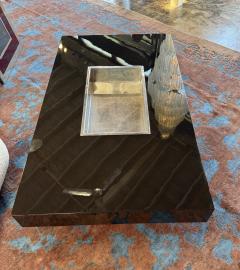 Willy Rizzo William Rizzo Black Lacquer Coffee and Cocktail Table 1970s - 4312161