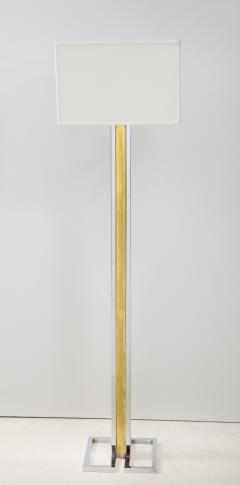 Willy Rizzo Willy Rizzo Brass And Chrome Floor Lamp - 1977796
