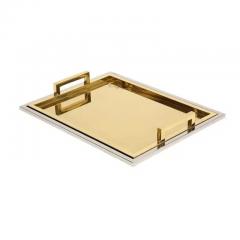 Willy Rizzo Willy Rizzo Drink Trays Brass Polished Stainless Steel Signed - 3670634