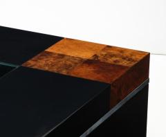Willy Rizzo Willy Rizzo Lacquered and Smoked Glass Coffee Table Bar Italy circa 1970 - 3432065