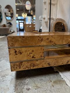 Willy Rizzo Willy Rizzo Mid Century Burl Wood Coffee Table - 4610616