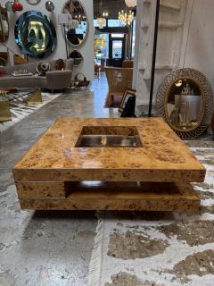 Willy Rizzo Willy Rizzo Mid Century Burl Wood Coffee Table - 4610617