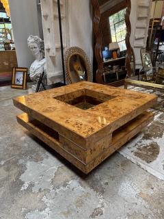 Willy Rizzo Willy Rizzo Mid Century Burl Wood Coffee Table - 4610622
