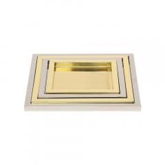Willy Rizzo Willy Rizzo Nesting Trays Brass Stainless Steel Signed - 2850849