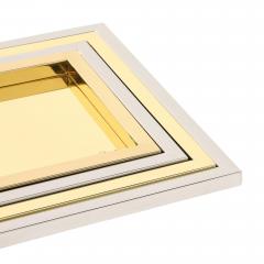 Willy Rizzo Willy Rizzo Nesting Trays Brass Stainless Steel Signed - 4432925