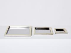 Willy Rizzo Willy Rizzo Nesting Trays serving pieces in steel and brass 1970s - 2976725