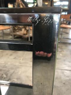 Willy Rizzo Willy Rizzo Signed Chrome with Double Shelved Console Table Italy 1970s - 1067084