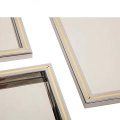 Willy Rizzo Willy Rizzo Trays Stainless Steel Brass Signed - 2850843