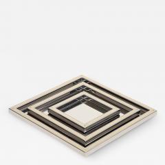 Willy Rizzo Willy Rizzo Trays Stainless Steel Brass Signed - 2854104