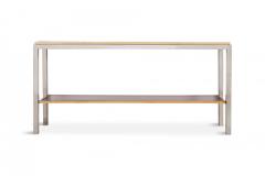 Willy Rizzo Willy Rizzo Two Tier Console Table In Chrome Brass Linea Flaminia 1970s - 843605