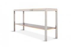 Willy Rizzo Willy Rizzo Two Tier Console Table In Chrome Brass Linea Flaminia 1970s - 843608