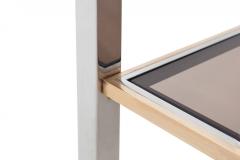Willy Rizzo Willy Rizzo Two Tier Console Table In Chrome Brass Linea Flaminia 1970s - 843609