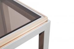 Willy Rizzo Willy Rizzo Two Tier Console Table In Chrome Brass Linea Flaminia 1970s - 843611