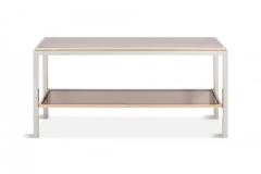 Willy Rizzo Willy Rizzo Two Tier Console Table In Chrome Brass Linea Flaminia 1970s - 843612