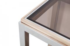 Willy Rizzo Willy Rizzo Two Tier Console Table In Chrome Brass Linea Flaminia 1970s - 843613