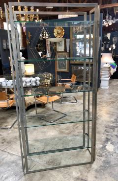 Willy Rizzo Willy Rizzo Vintage Chrome Bookcase Italy 1970s - 1070104