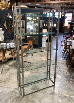 Willy Rizzo Willy Rizzo Vintage Chrome Bookcase Italy 1970s - 1070105