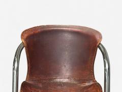 Willy Rizzo Willy Rizzo attr Chromed Steel Leather Tubular Dining Chairs Italy 1970s - 4189012