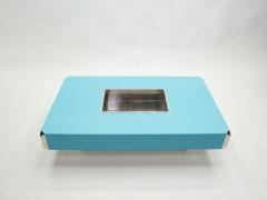 Willy Rizzo Willy Rizzo blue lacquer and chrome bar coffee table Alveo 1970s - 1851863